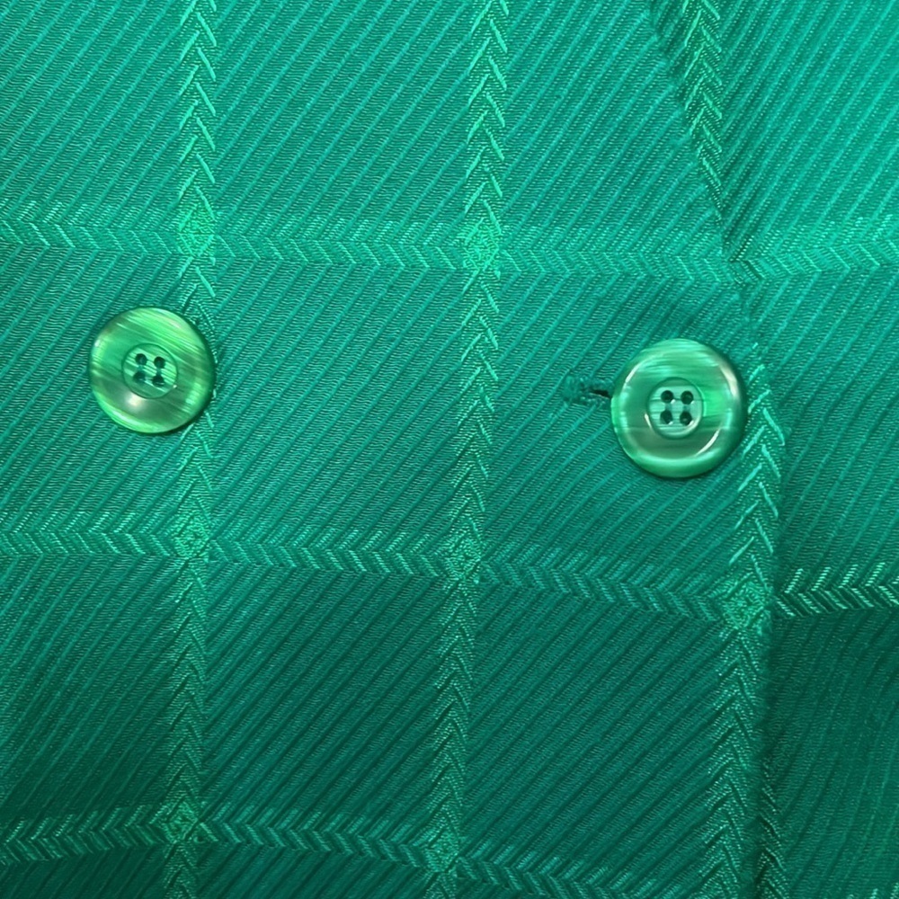 Vintage Executive collection green plaid  blazer size 8p granny core retro - Picture 3 of 10